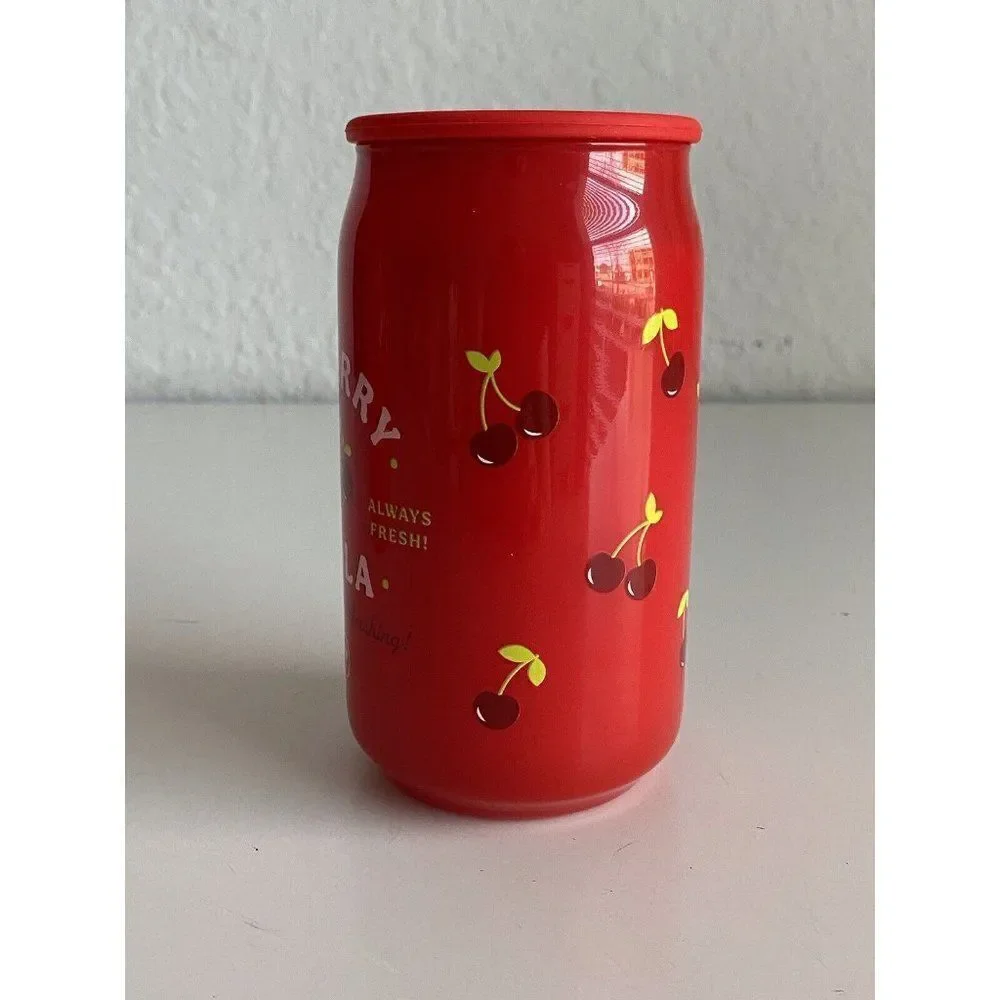 DW Home Cherry Cola Soda Pop‎ Glass Candle 15oz 33 HR Single Wick Rubber Lid NEW